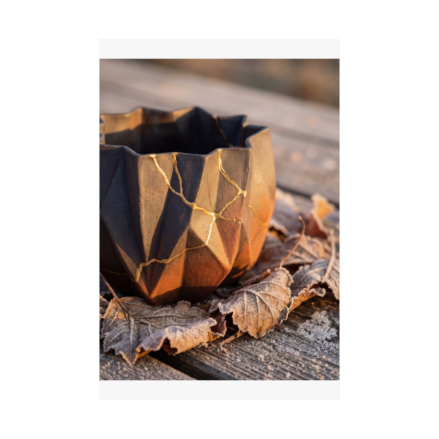 Golden Hour Paper Fold Wall Art Print - Kintsugi Seijaku
