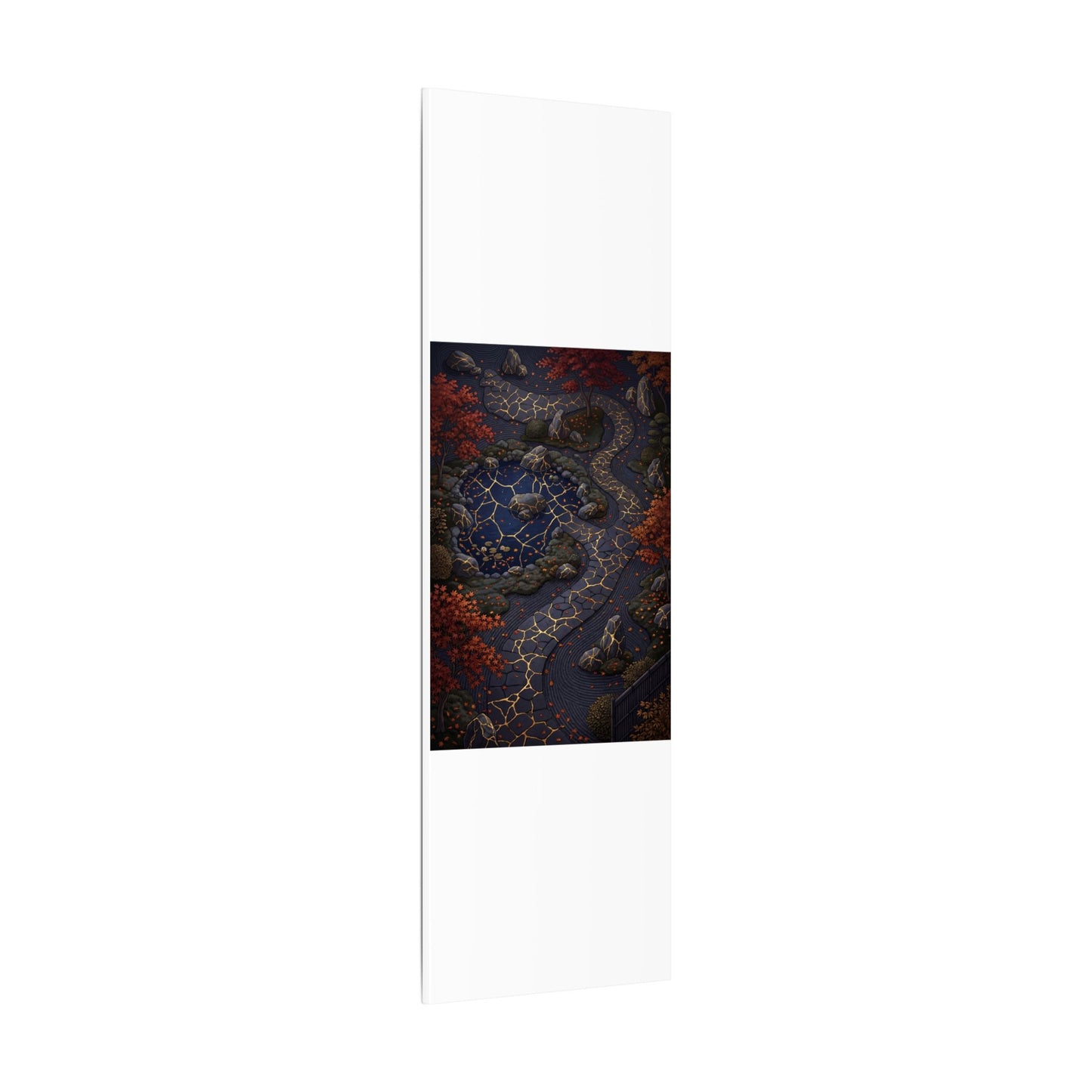 Moonlit Garden Gold Vein Canvas Art | Resilient Kintsugi Art