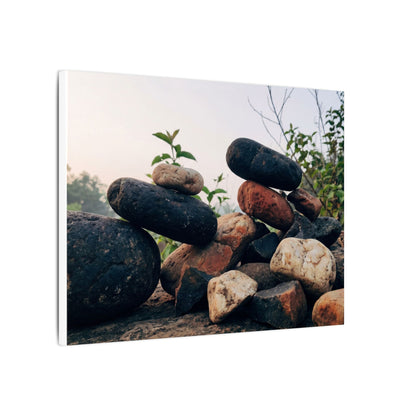River Stones Canvas Art | Spring Kintsugi Broken Beauty Art