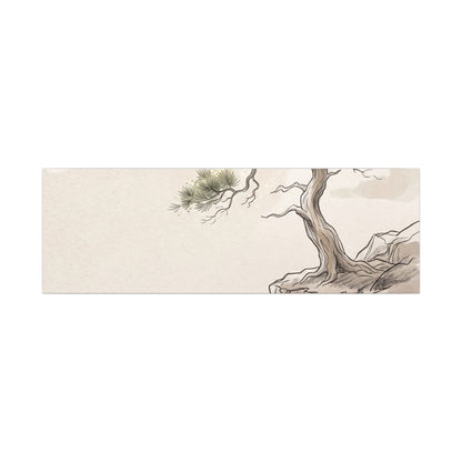 Japandi Pine Tree in Dappled | Minimal Line Canvas Art