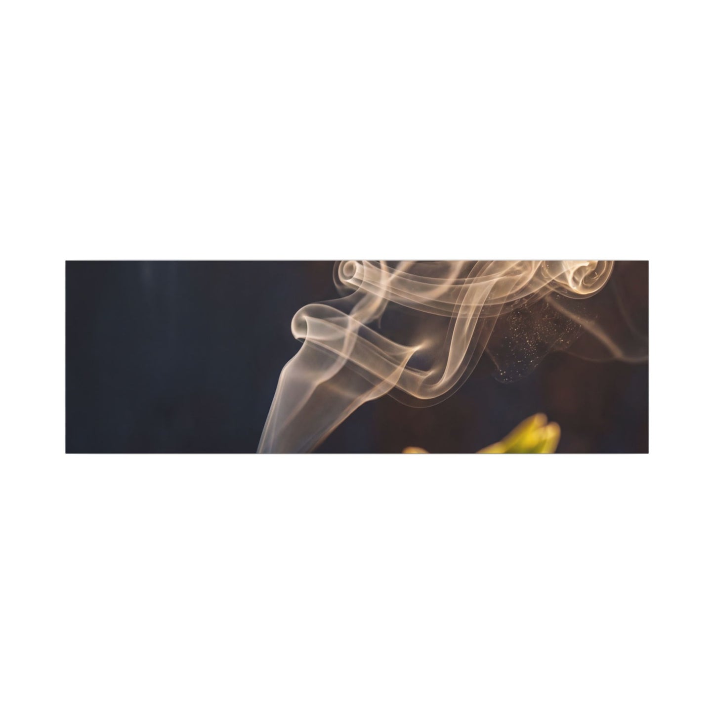 Incense Smoke Spring Canvas Art | Dark Japandi Atmospheric Design