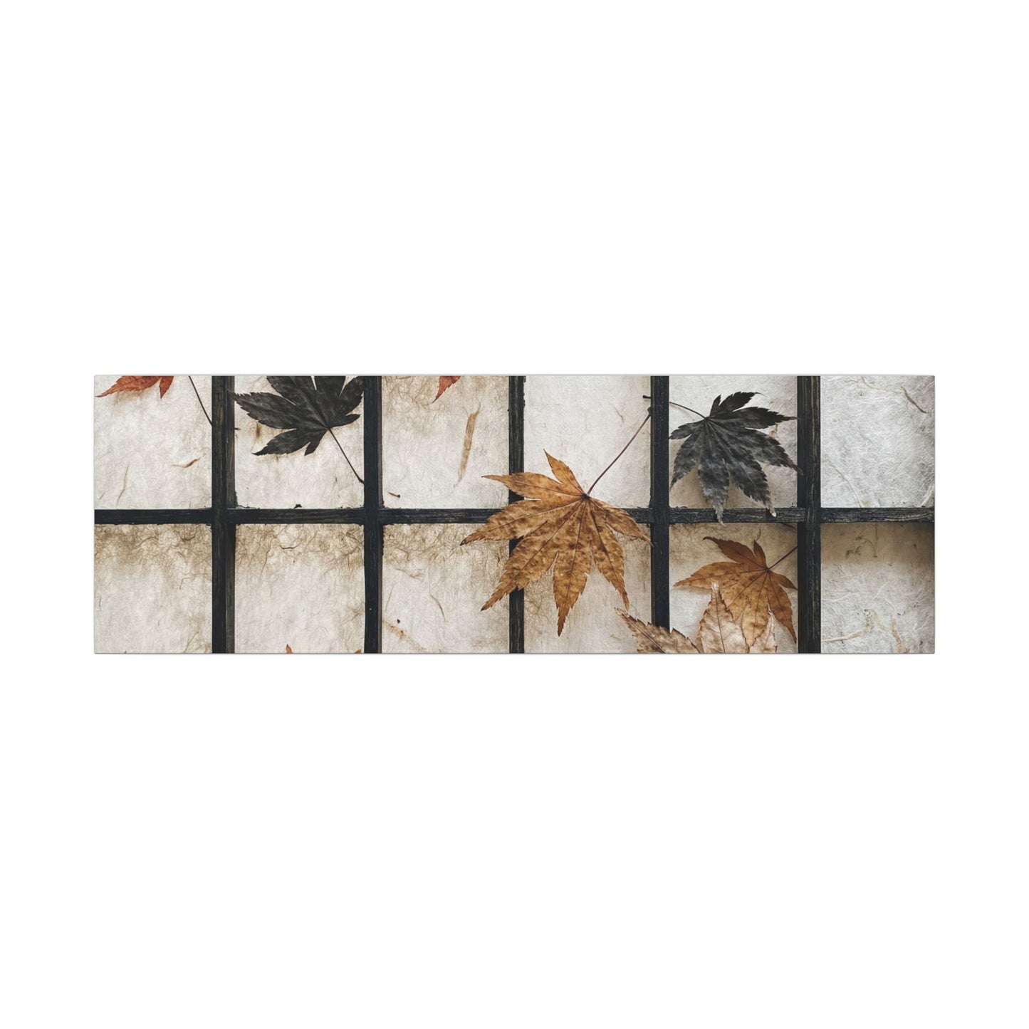 Japandi Shoji Screen in Overcast | Texture Canvas Art