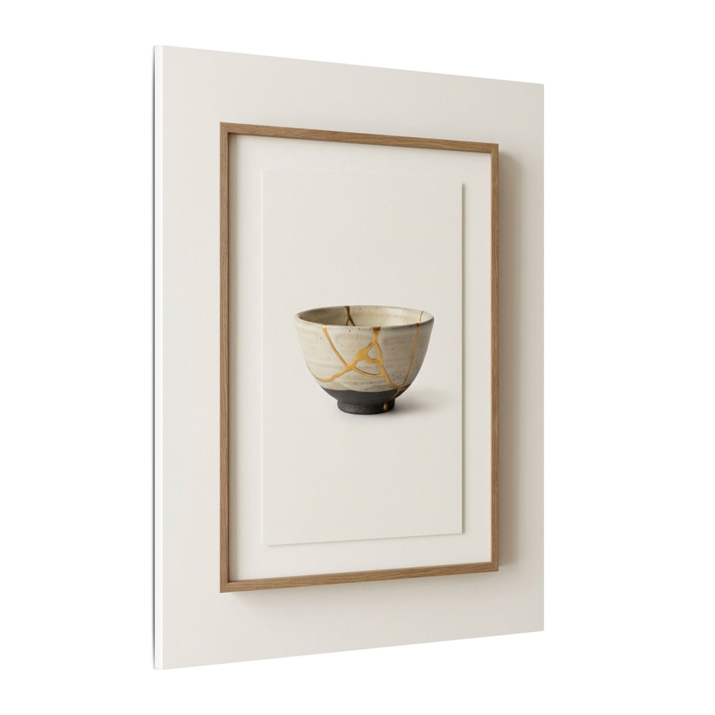 Kintsugi Charcoal Canvas Art
