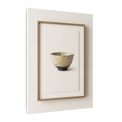 Kintsugi Charcoal Canvas Art
