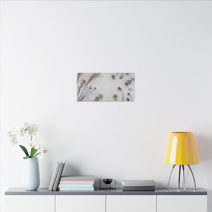 Dried Flowers Japanese Pattern Canvas Art | Elegant Japandi Art