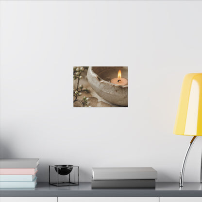 Kanso Ceramic Bowl Canvas Art - Japandi Watercolor