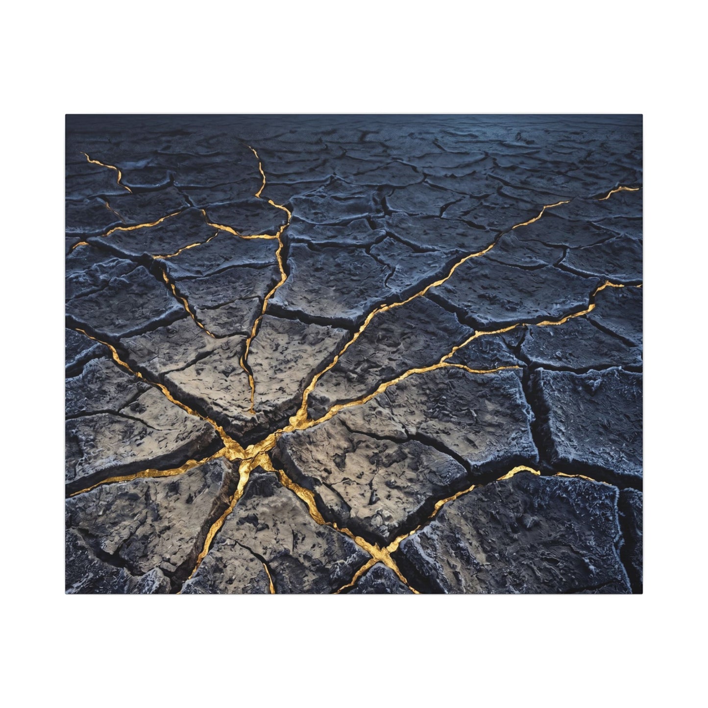 Cracked Earth Broken Beauty Canvas Art | Artful Kintsugi Art