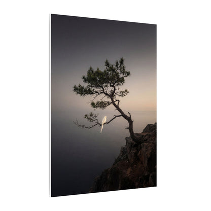 Dawn Pine Tree Canvas Art - Dark Japandi Datsuzoku