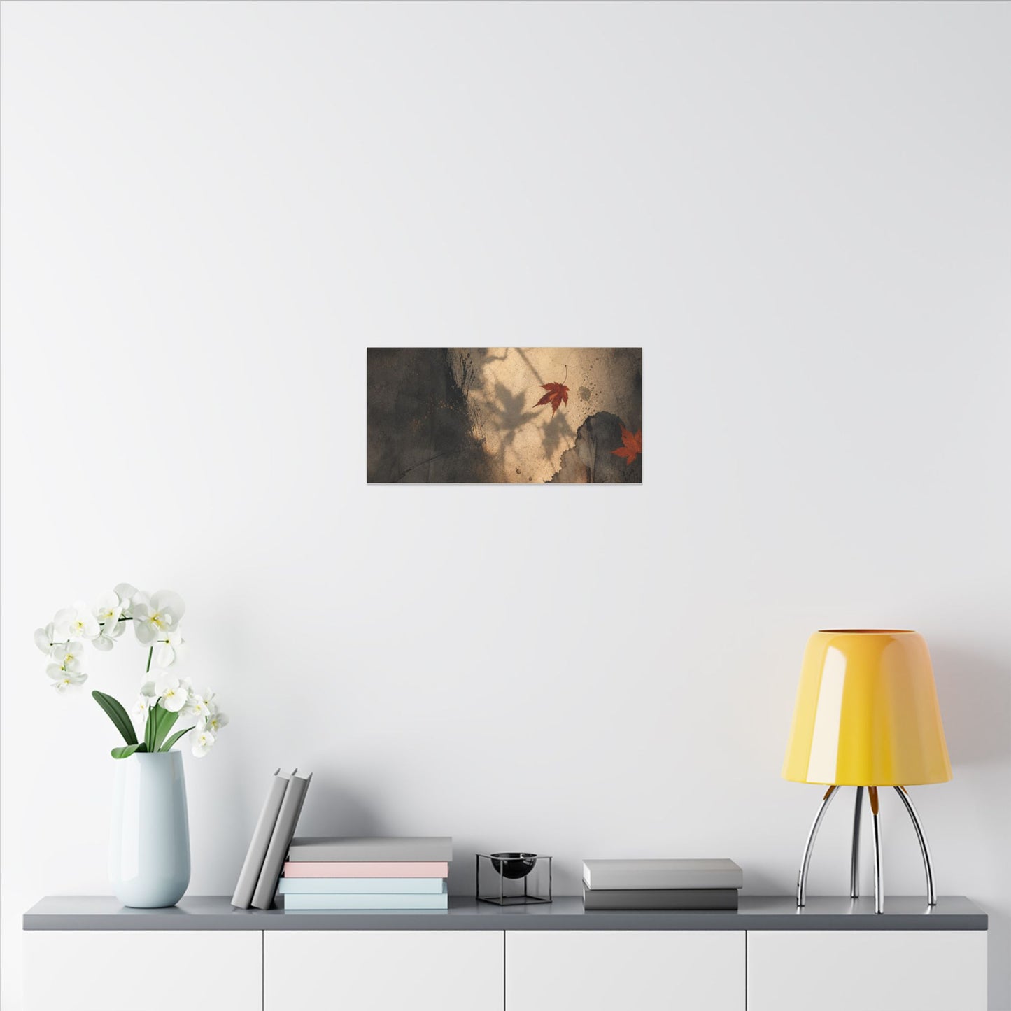 Shadow Play Texture Canvas Art | Neutral Japandi Art