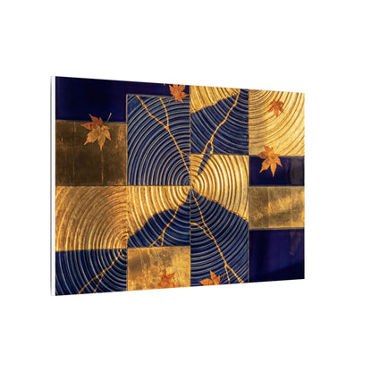 Autumn Water Ripple Crackle Gold Canvas Art | Artful Decor