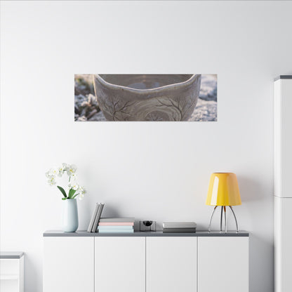 Seijaku Ceramic Bowl Canvas Art - Japandi Japanese Pattern