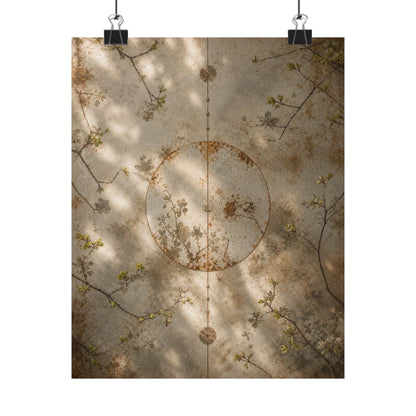 Rust Patina Spring Wall Art Print | Japandi Cozy Design