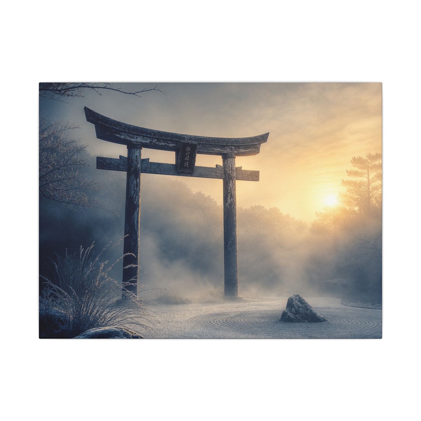 Zen Torii Gate in Golden Hour | Karesansui Canvas Art