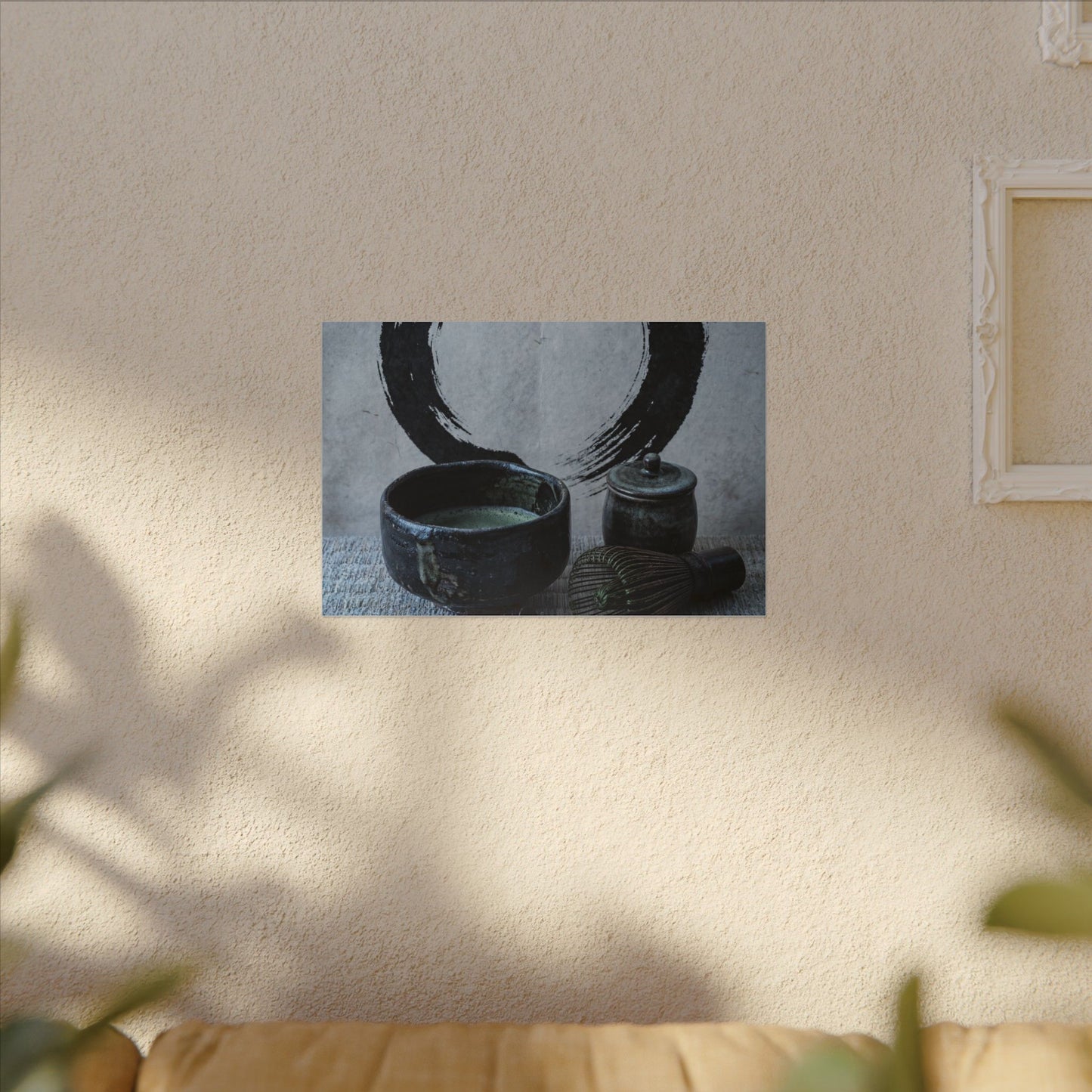 Tea Ceremony Canvas Art | Winter Zen Enso Art