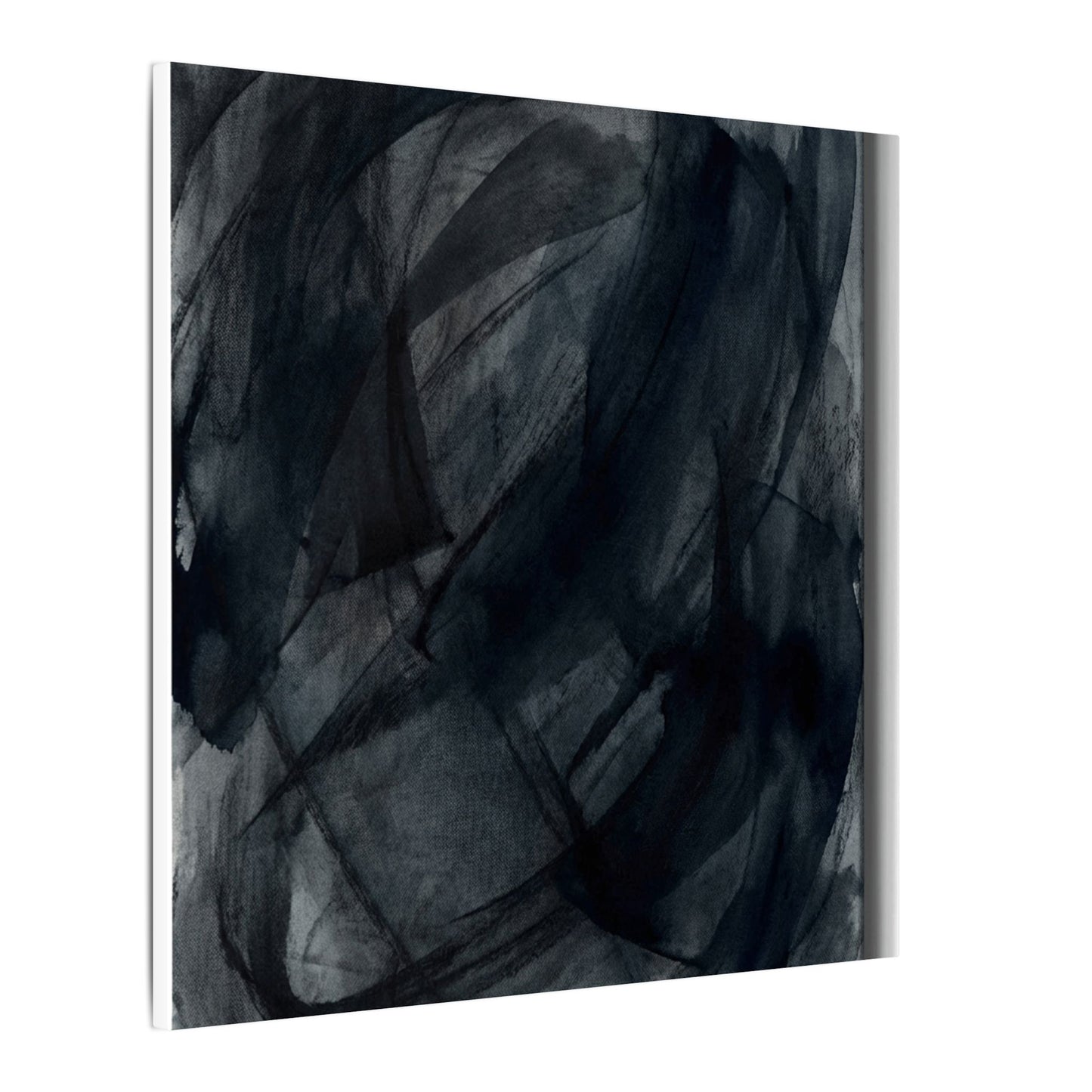 Deep Tones Dark Japandi Charcoal Canvas Art
