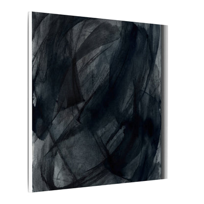 Deep Tones Dark Japandi Charcoal Canvas Art
