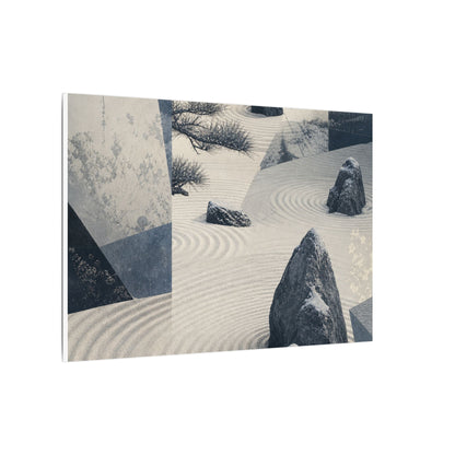 Seijaku Rock Garden Canvas Art - Zen Ukiyo E Inspired