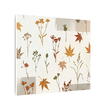 Autumn Dried Flowers Japanese Pattern Canvas Art | Elegant Decor