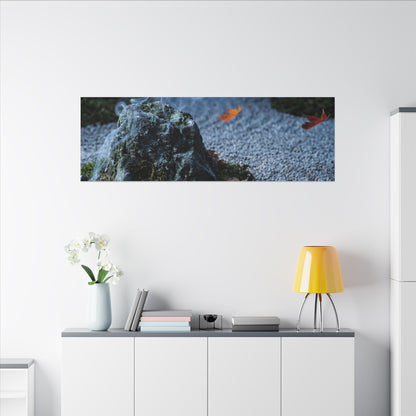 Autumn Incense Smoke Karesansui Canvas Art | Calm Decor