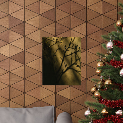 Golden Hour Shadow Play Wall Art Print - Dark Japandi Seijaku
