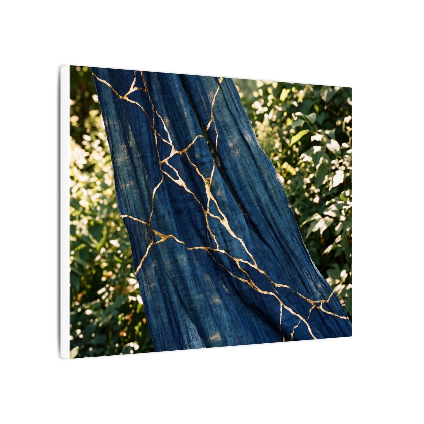 Resilient Silk Drape Canvas Art - Gold Repair Kintsugi