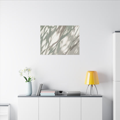 Japandi Shadow Play in Dappled | Japanese Pattern Canvas Art