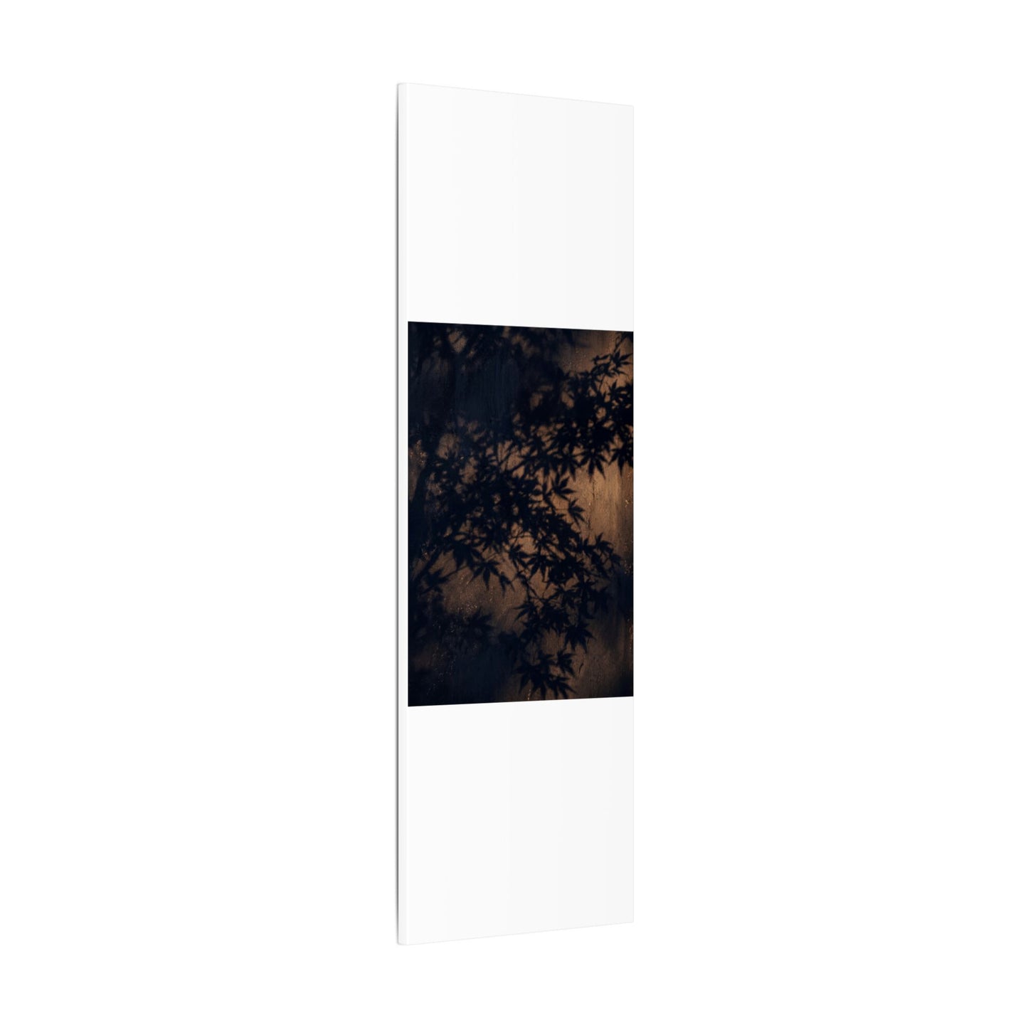 Shadow Play Autumn Canvas Art | Dark Japandi Atmospheric Design