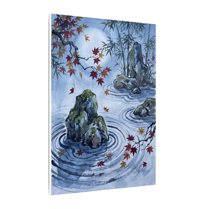 Rock Garden Autumn Canvas Art | Zen Tranquil Design