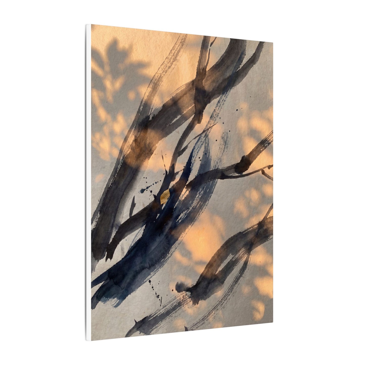Datsuzoku Ink Brushstroke Canvas Art - Dark Japandi Shadow Zen