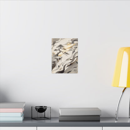 Golden Hour Pine Tree Canvas Art - Japandi Seijaku