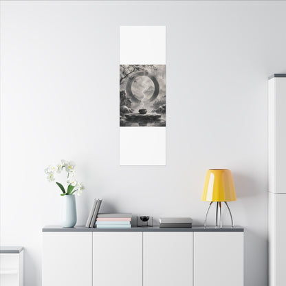 Incense Smoke Canvas Art | Winter Zen Sumi E Art