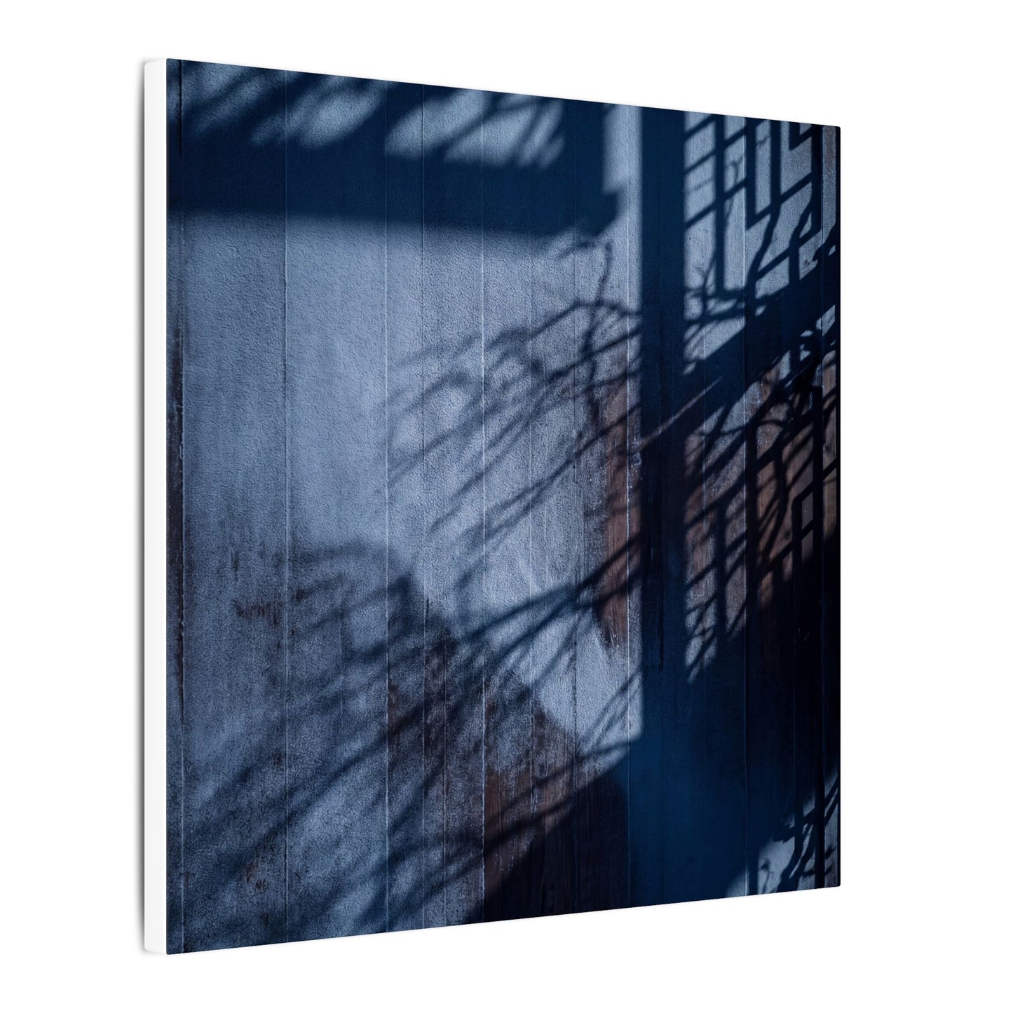 Shadow Play Moody Minimal Canvas Art | Moody Dark Japandi Art