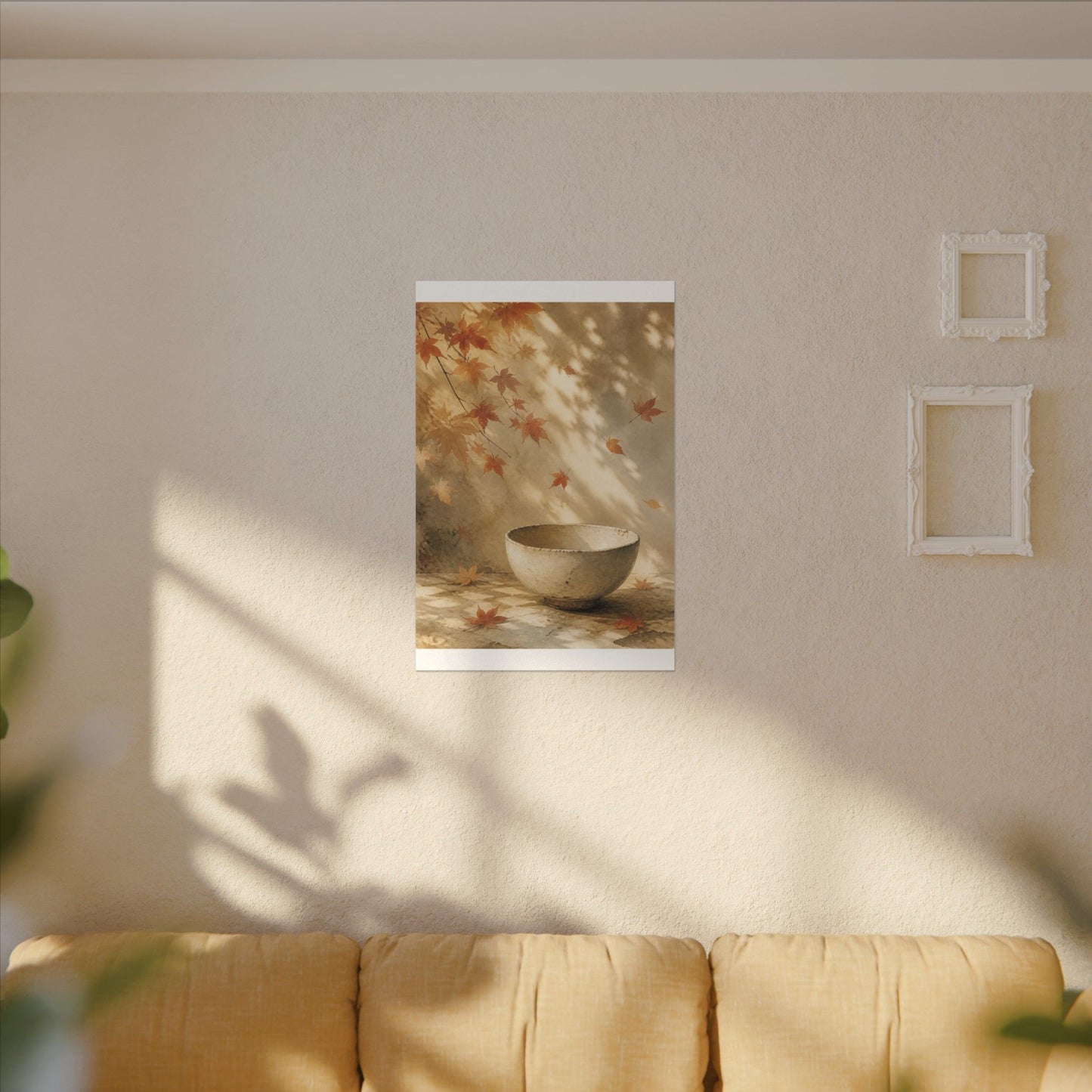Japandi Ceramic Bowl in Dappled | Watercolor Canvas Art