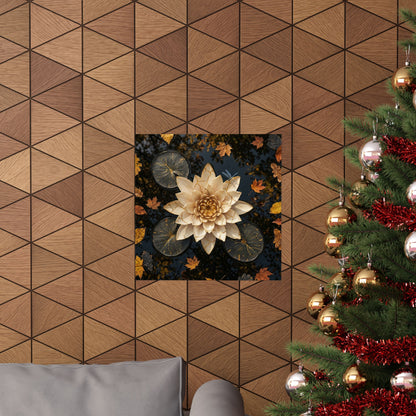 Lotus Flower Gold Repair Wall Art Print | Artful Kintsugi Art