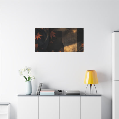 Autumn Silk Drape Shadow Zen Canvas Art | Bold Decor