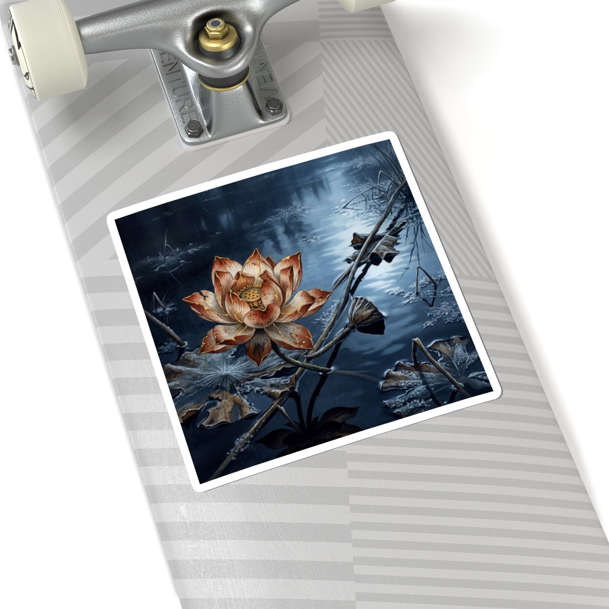 Fukinsei Lotus Flower Sticker - Kintsugi Broken Beauty Art Print
