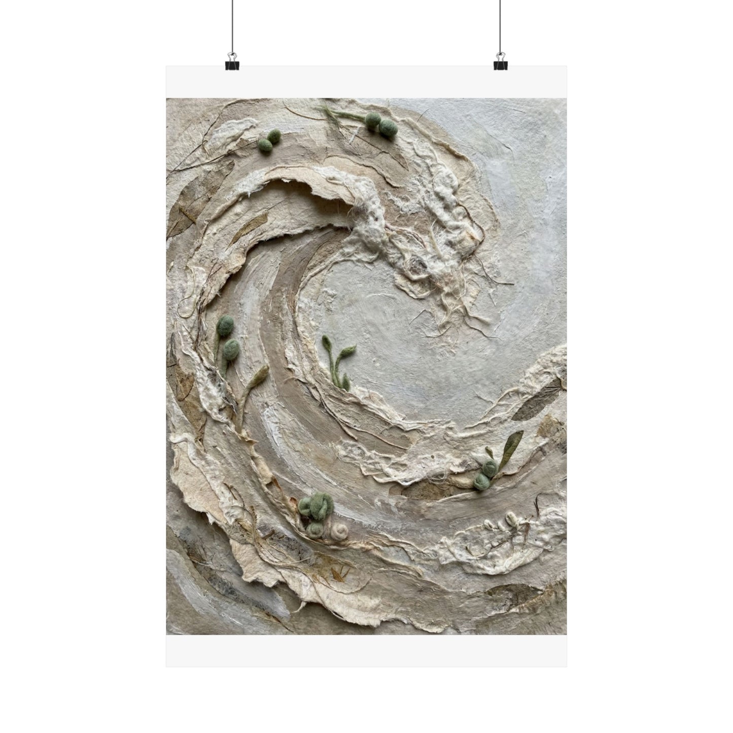 Ocean Wave Spring Wall Art Print | Japandi Earthy Design
