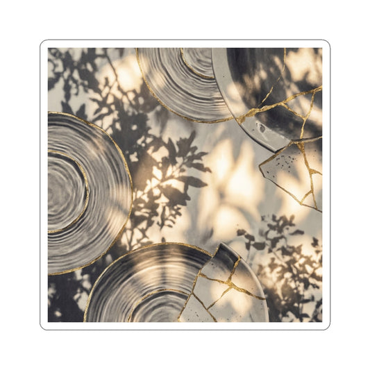 Water Ripple Summer Sticker | Kintsugi Healing Design Art Print