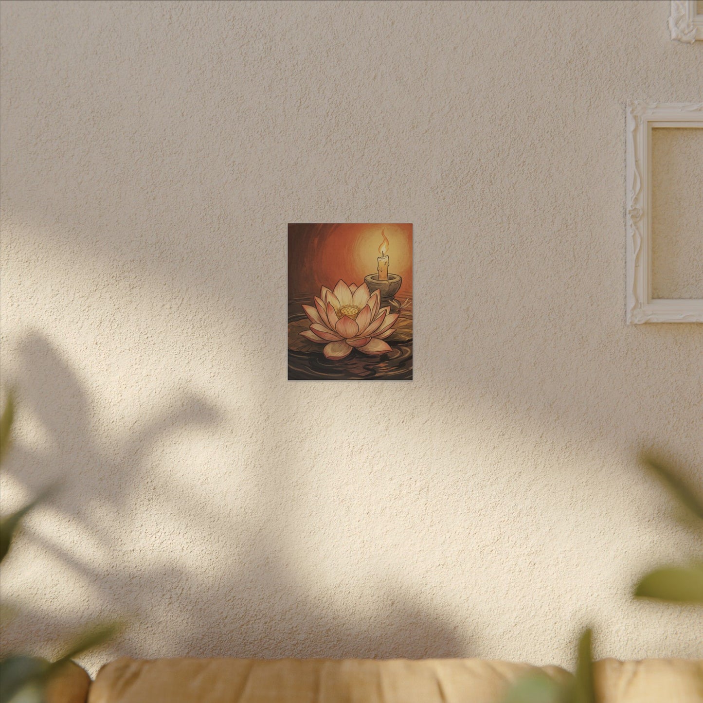 Lotus Flower Summer Canvas Art | Zen Contemplative Design