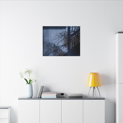 Shadow Play Moody Minimal Canvas Art | Moody Dark Japandi Art