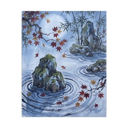 Rock Garden Autumn Canvas Art | Zen Tranquil Design