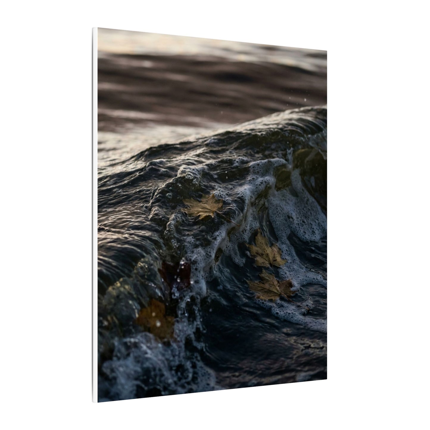 Dark Japandi Ocean Wave in Dawn | Moody Minimal Canvas Art