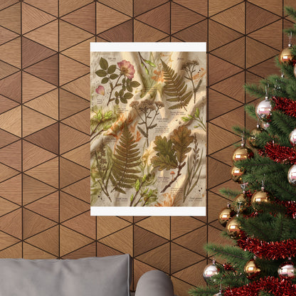 Spring Silk Drape Herbarium Wall Art Print | Nostalgic Decor