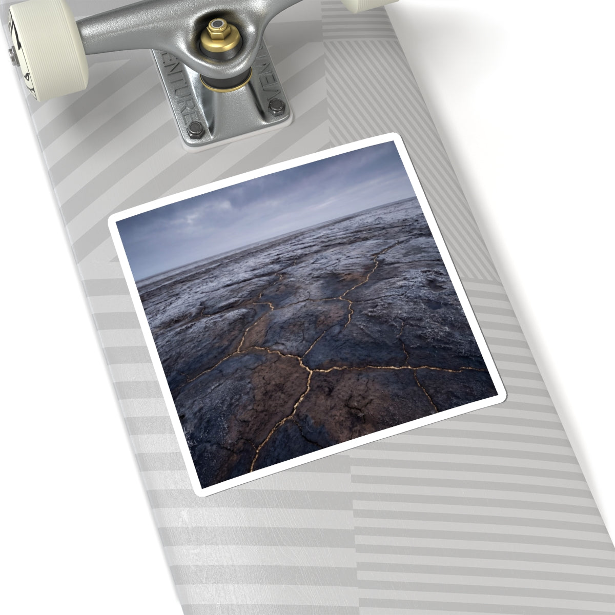 Ma Cracked Earth Sticker - Dark Japandi Dark Texture