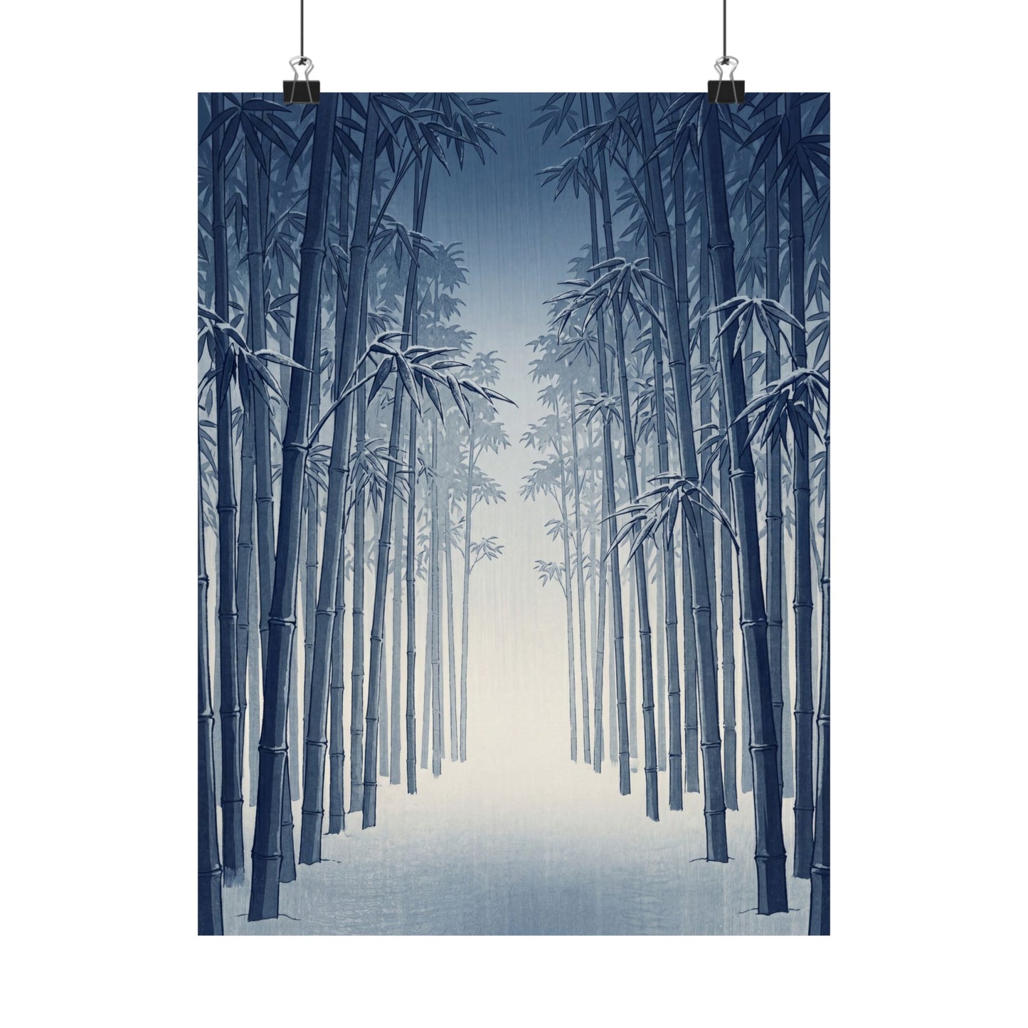 Seijaku Bamboo Grove Wall Art Print - Zen Ukiyo E Inspired