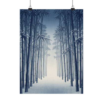 Seijaku Bamboo Grove Wall Art Print - Zen Ukiyo E Inspired