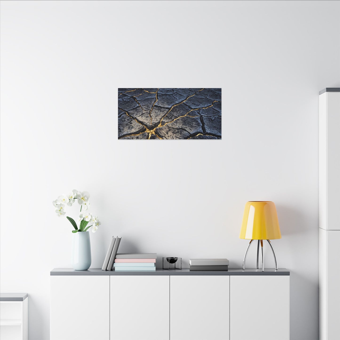 Cracked Earth Broken Beauty Canvas Art | Artful Kintsugi Art
