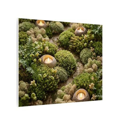Moss Close Up Japanese Pattern Canvas Art | Neutral Japandi Art