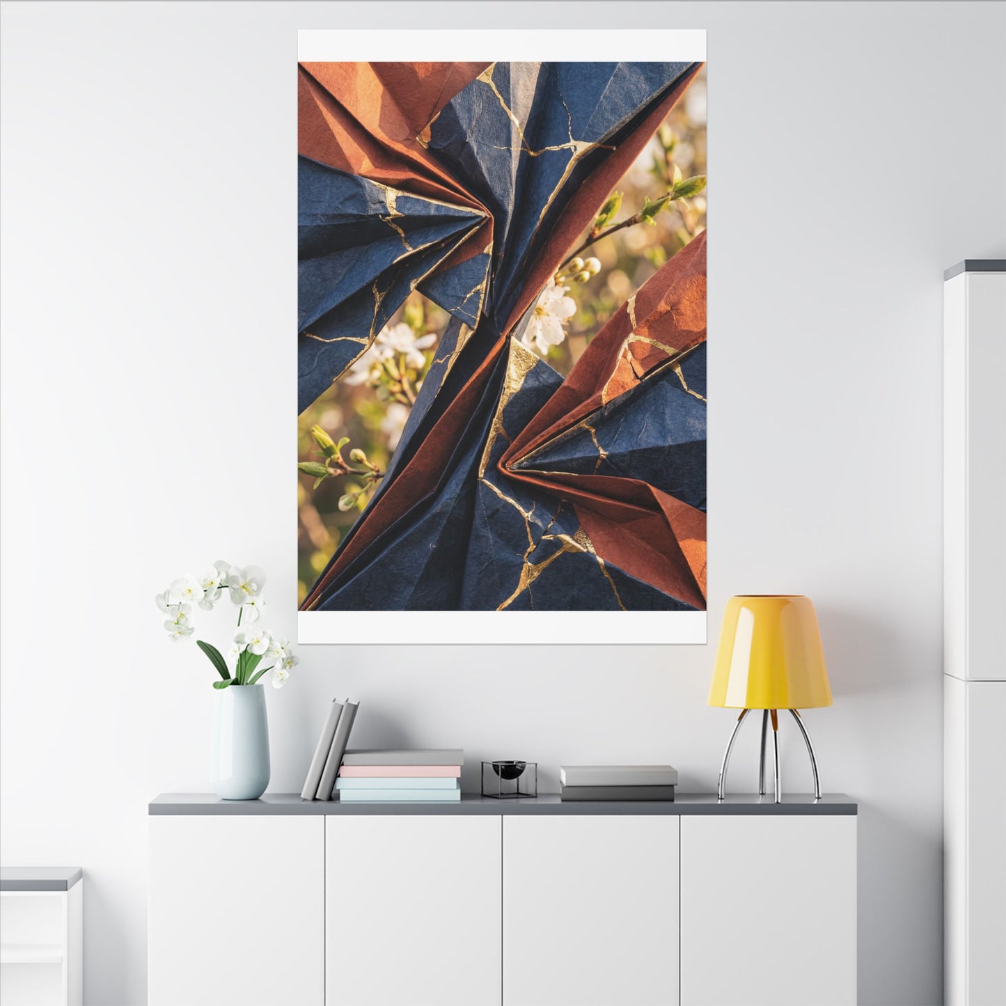 Spring Ceramic Bowl Watercolor Canvas Art | Earthy Decor