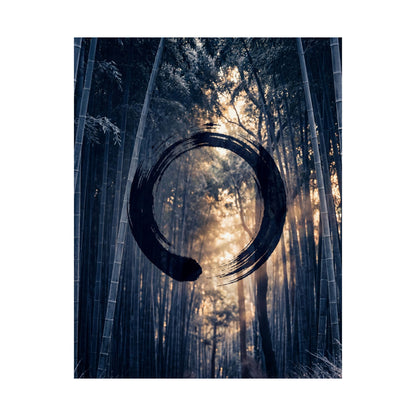 Golden Hour Bamboo Grove Wall Art Print - Zen Shibui